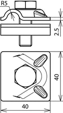 Dehn MV Clamp Support For Spanning of Conductors - 105079