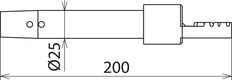 Adaptador Dehn Con Acoplamiento De Engranaje Para Varilla De Aislamiento 25mm 200mm - 766055