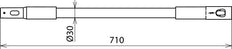 Prolongador de asa de alta tensión Dehn con acoplamiento enchufable L 710 mm - 766335