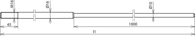 Dehn Air Termination Rod AlMgSi M16 L2000mm - 103221