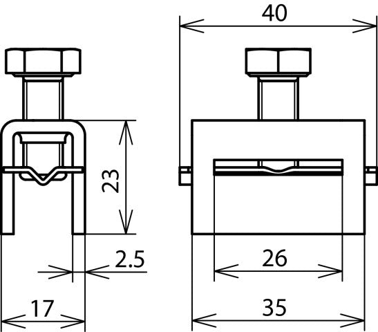 Dehn Grip Head For Tensioning Strap 25x0.3mm Stainless Steel - 106324 [2 pieces]