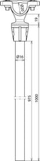 DEHN DH ZS 20 D16 1000 GFK PA Spacer Conductor Holder - 106812