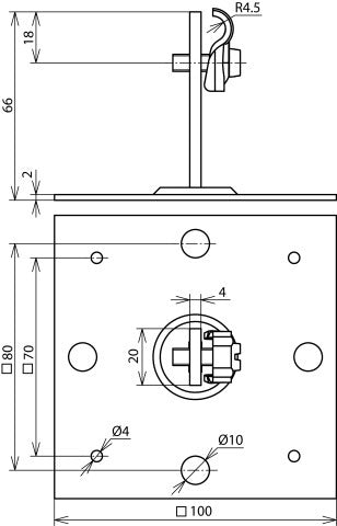 Dehn Quick Roof Conductor Holder With Fixing Plate - 202060