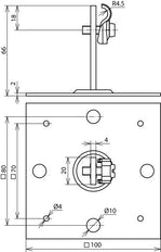 Dehn Quick Roof Conductor Holder With Fixing Plate - 202060