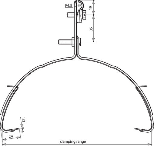 DEHN Roof Cond Holder DEHNQUICK StSt Adjustable RD 6-10mm - 202900