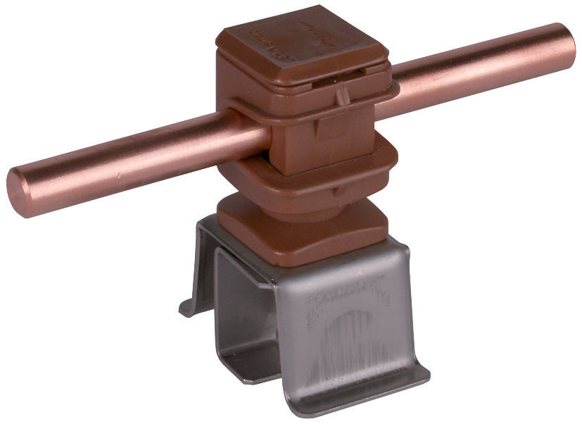 Dehn Roof Conductor Holder StSt 4-16mm H 16mm Plastic Brown - 204059