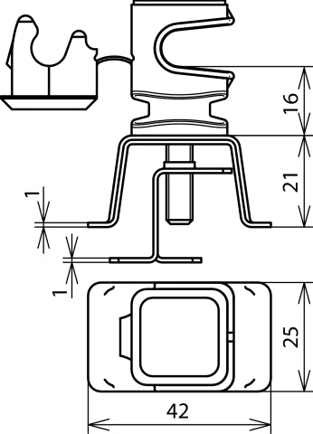 Dehn Roof Cond Ziegelsnap Stst 4-16mm Dehnsnap H16mm Grey Plastic - 204049