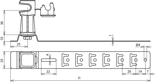 Acondicionador de tejado Dehn Unisnap con tirante en relieve - 204179 [2 piezas]