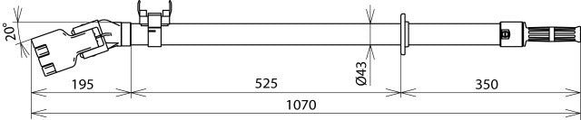 Pinza Fusible Dehn Acodada Hasta 36KV D30-90mm L 1070mm - 765050
