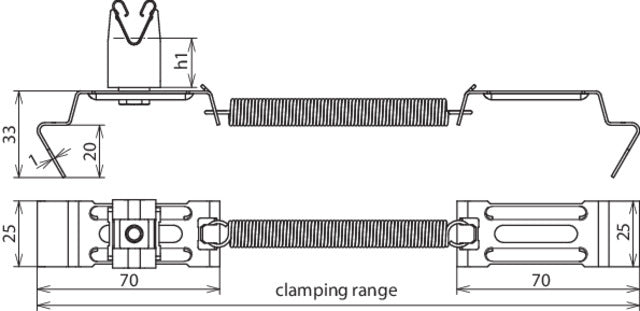 Dehn Spanngrip Stainless Steel Roof Conductor Holder - 206239