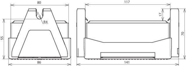 Soporte de Conductor de Tejado Dehn FB2 Para Cubiertas Planas Con Bloque C35/45 - 253050 [2 uds.]