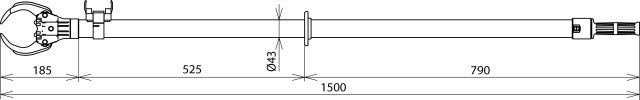 Dehn Straight Fuse Tong L=1500mm Un Up To 36kv - 765042