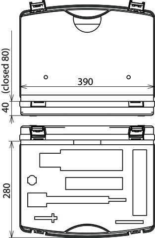 Dehn Plastic Case Empty 395x295x105mm For Test Head PHE III - 766036