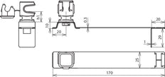 Dehn Roof Conductor Holder Flexisnap Stainless Steel Brown - 204936 [2 pieces]