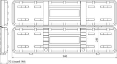 Maleta de plástico Dehn para detector de tensión PHE 930x215x140mm - 766997