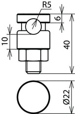 Dehn KS Connector Stainless Steel for Rod 6-10mm Single Unit - 301009