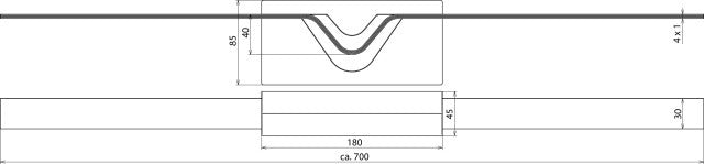 Correa de expansión de acero inoxidable Dehn 4x30x1mm L 700mm - 308150
