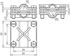 Dehn Cross Unit St Tzn Para Rd 8-10mm Fl 30mm Intermontage Accesorios - 314310