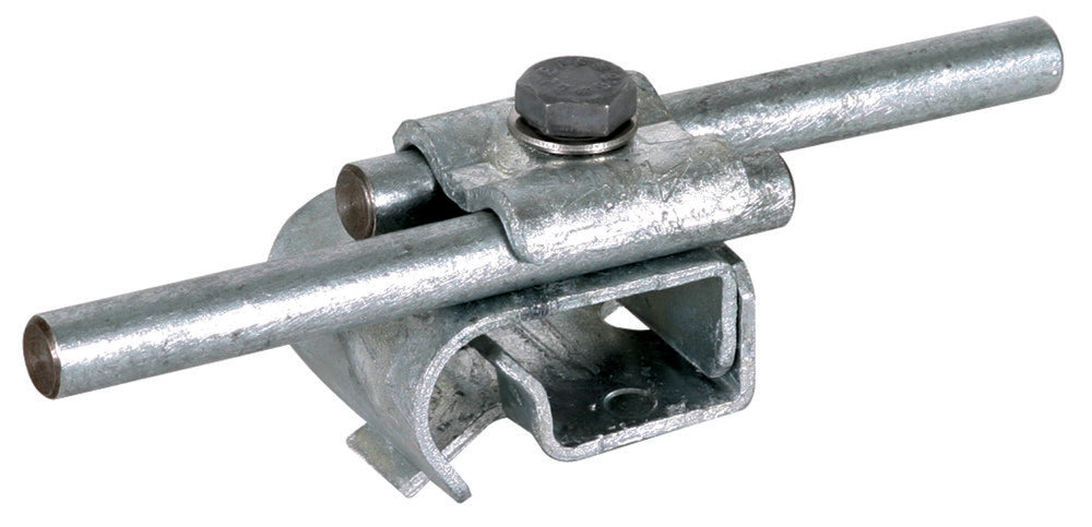 Abrazadera de canalón Dehn con doble taco para reborde Rd 8-10mm 16-22mm - 339050 [2 piezas]
