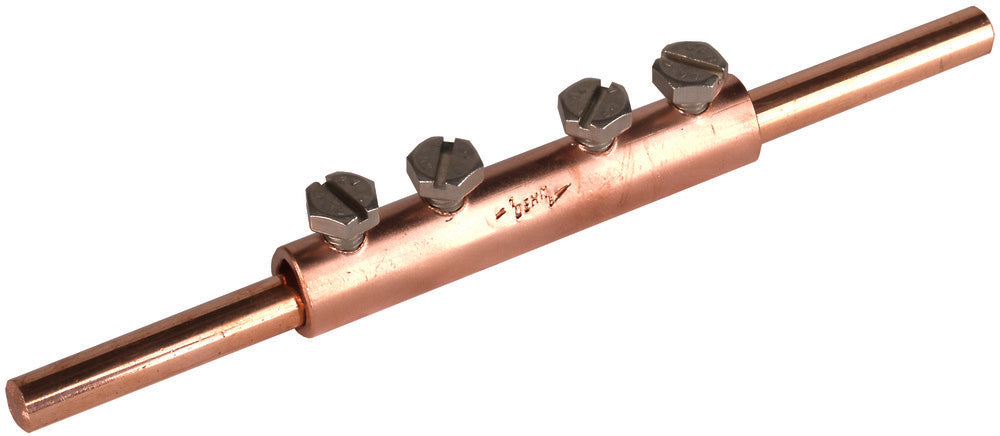 Dehn Copper Connecting Sleeve For 8mm Rod With 4 M6x8mm Screws - 385207