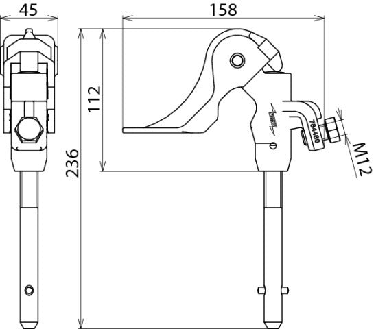 Dehn Phase Screw Clamp D 4-30mm T Pin Shaft PK1 16-70mm2 - 784480