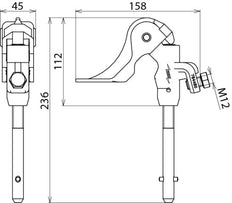 Dehn Phase Screw Clamp D 4-30mm T Pin Shaft PK1 16-70mm2 - 784480