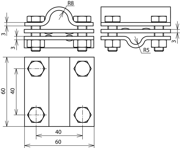 Dehn Cross Unit with Intermediate Plate for Overvoltage Protection - 319202
