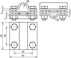 Dehn Cross Unit with Intermediate Plate for Overvoltage Protection - 319202
