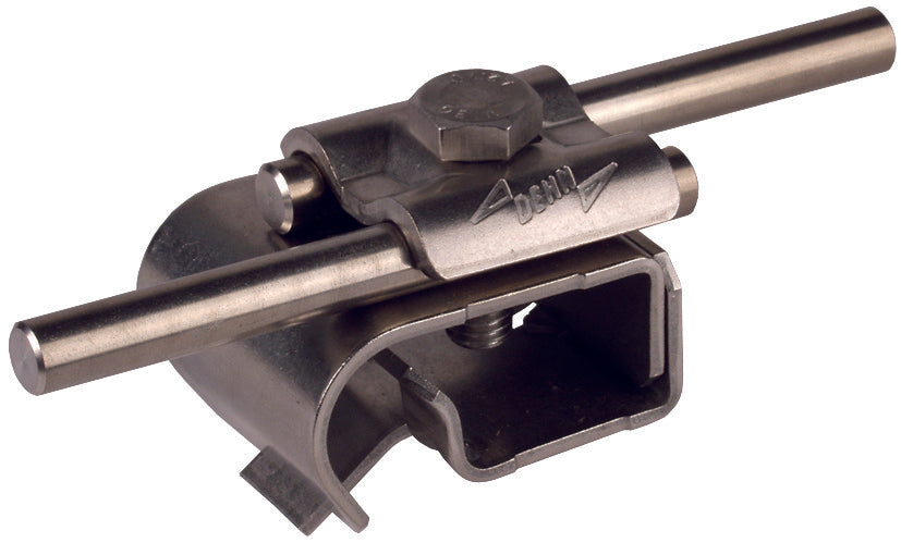 Abrazadera para canalón Dehn de acero inoxidable con doble grapa - 339059