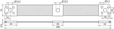 Dehn Bridging Braid Cu 50mm2 L 300mm With Fixing Bores - 377107