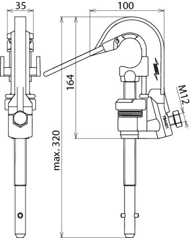 Phase Screw Clamp T-Pin Shaft Connector Element PK1 - 784401