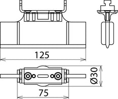 Elemento de bloqueo Dehn para portafusibles NH tamaño 0 - 785642