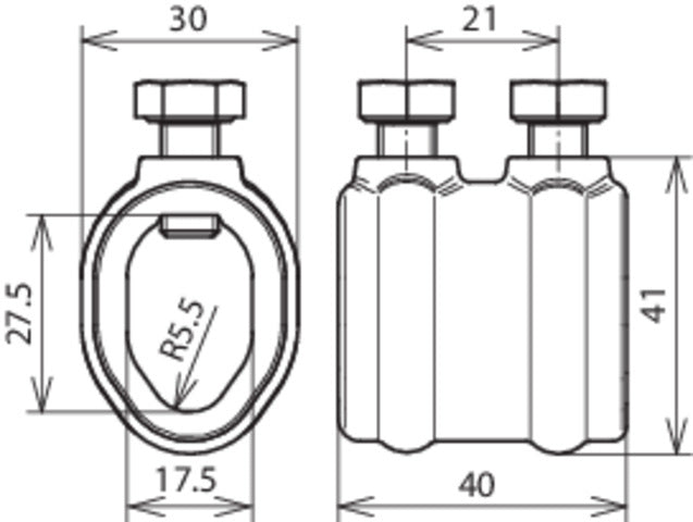 Dehn Disconnecting Sleeve ZDC For RD 7-10/16mm With Two Hexagon Screws - 450000