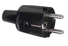 ABL Black PVC Plug With Earth Pin 16A 250V - 1418-000 [5 pieces]