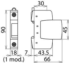 Accesorio terminal de paso Dehn DK 25 - 952699