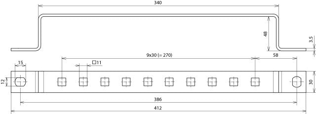 Barra colectora de puesta a tierra de acero inoxidable Dehn Conexión equipotencial - 472339