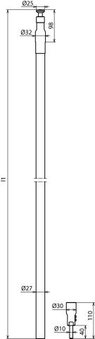 HVI Conductor de Potencia 27mm Cu Preensamblado Unidad Principal L6M Negro - 819160