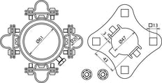 Dehn Fixing Kit D61 4X20 For HVI Long Conductor Support - 819294