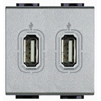 Bticino LivingLight Tech USB Power Supply 2V Aluminum - BTNT4285C2