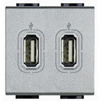 Bticino LivingLight Tech Fuente de alimentación USB 2V Aluminio - BTNT4285C2