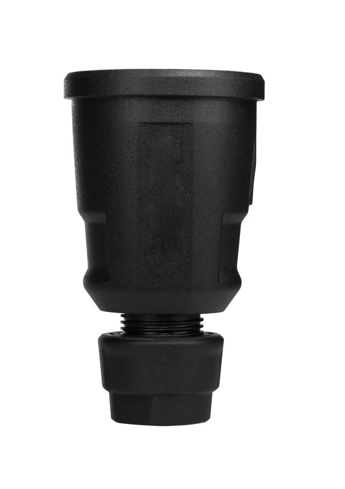 ABL Black Schuko Coupling With Ground Plug IP44 3x2.5mm - 1579-100 [2 pieces]