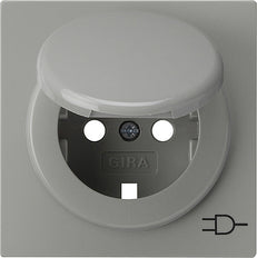 Gira S-Color Grey Cover For Socket With Earth And Flap Lid - 092242