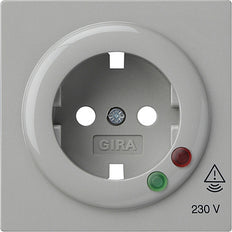 Gira S-Color Grey Schuko Socket Cover With Overvoltage Protection - 144142