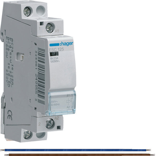 Hager Vision Extension Set Magnetic Switch 25A 1M 230V - VKS18SR