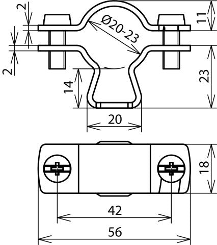 Soporte de conductores Dehn para conductores HVI/CUI con ranura - 275252