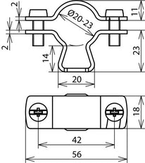 Soporte de conductores Dehn para conductores HVI/CUI con ranura - 275252