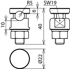 Conector Dehn KSV 200 10 Fer V2A StSt 200KA con arandela elástica - 301209