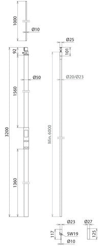Dehn HVI Conductor With Support Tube And Air Terminal Rod - 819326