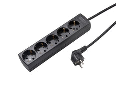 Martin Kaiser 5-Way Black Socket With Cable 3M - 1065ZL3-15W/sw [10 Pieces]
