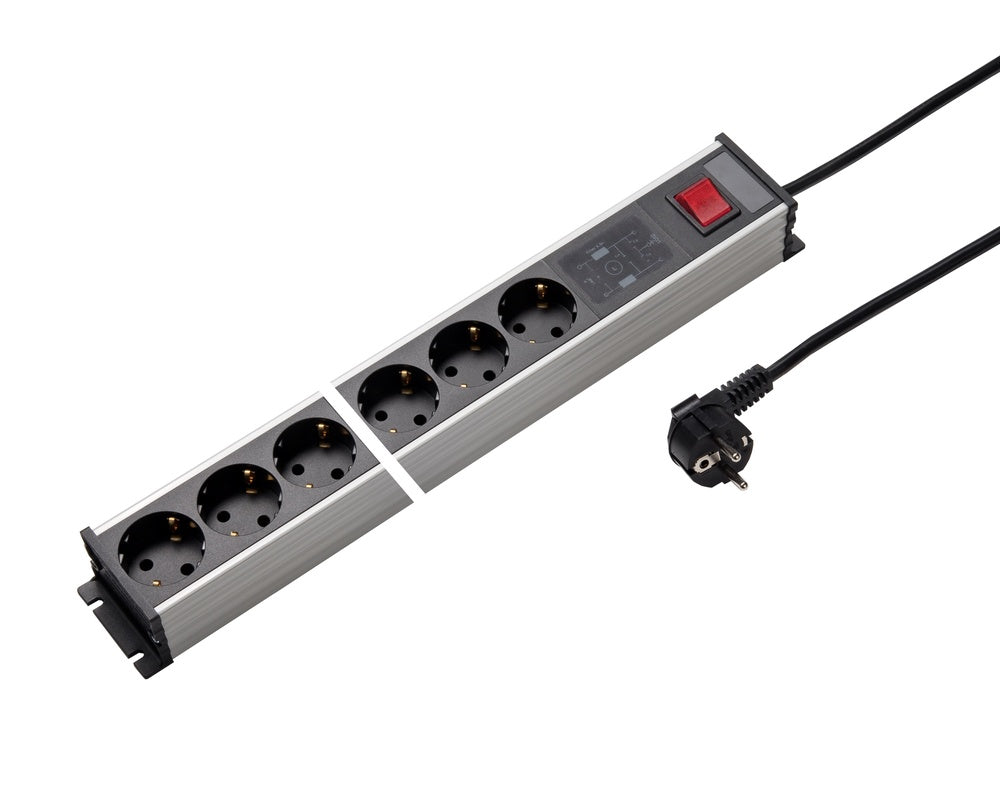 Martin Kaiser 6-Way Power Strip With Switch And 3M Cable - 1138ZL6L-SW3 [10 Pieces]